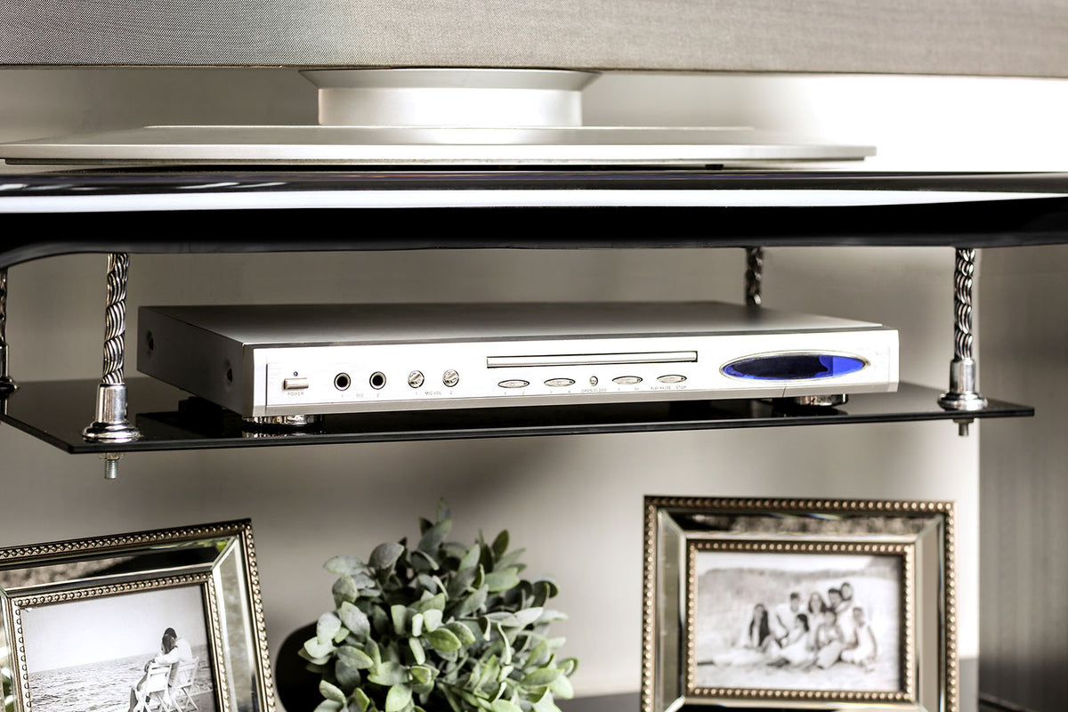 Dietrich Black 60" TV Console from Furniture of America - Luna Furniture