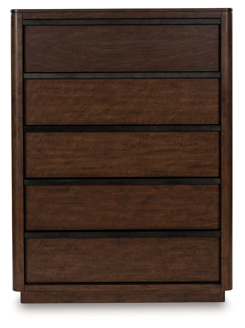 Dilenno Dark Brown Chest of Drawers from Ashley Furniture - Luna Furniture