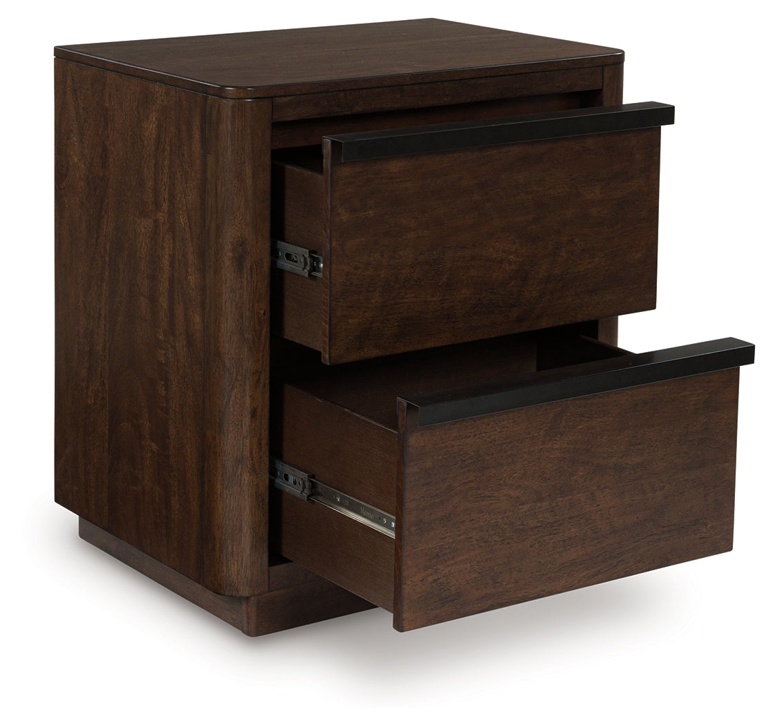 Dilenno Dark Brown Nightstand from Ashley - Luna Furniture