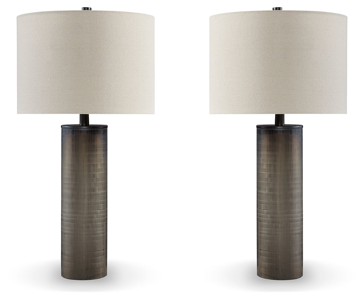 Dingerly 2-Piece Table Lamp Set in Brown from Ashley - Luna Furniture