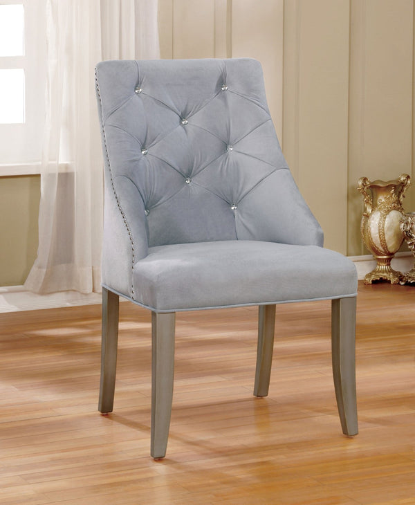 Diocles Silver/Gray Side Chair