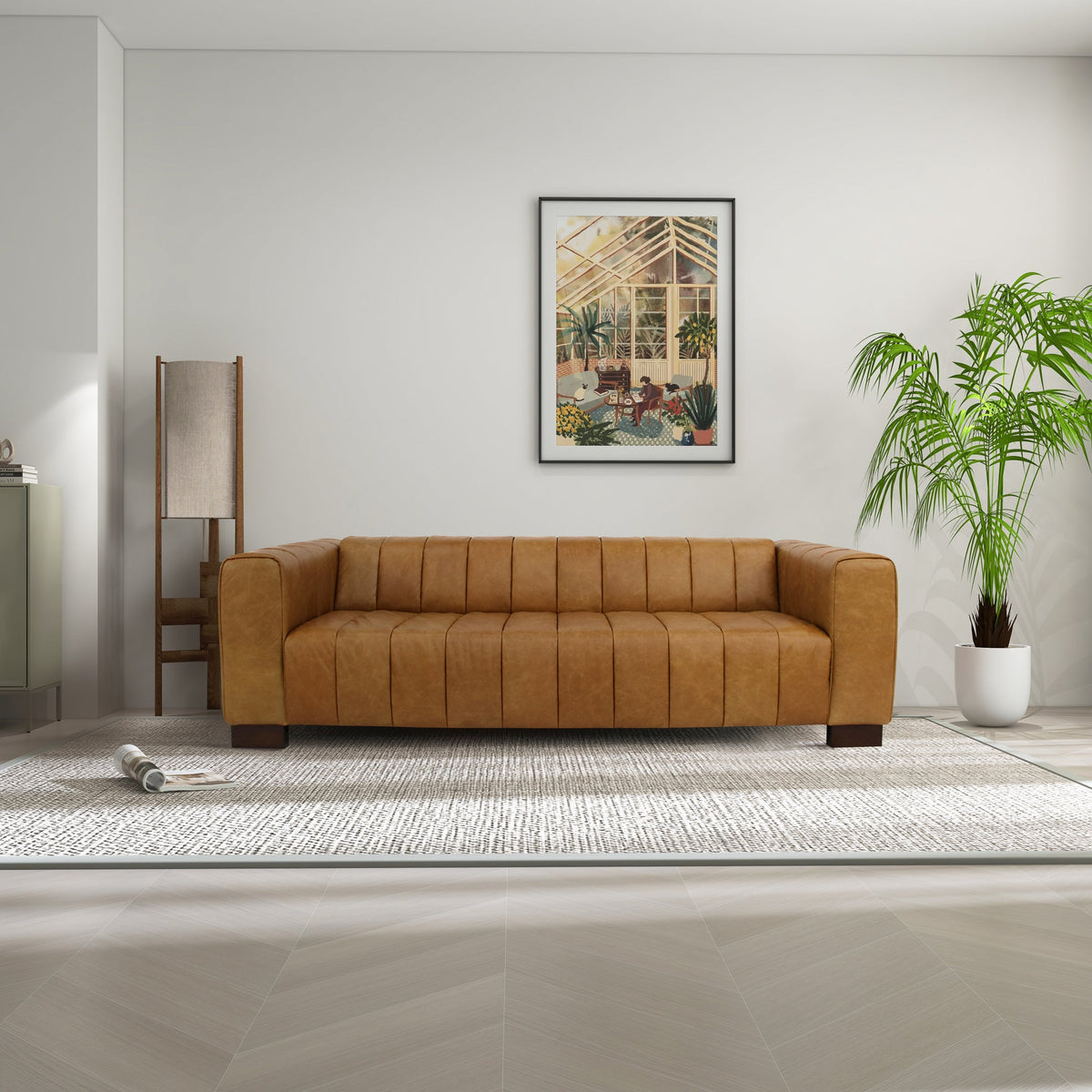 Dixon Waxy Tan Leather Sofa from Ashcroft Furniture - Luna Furniture