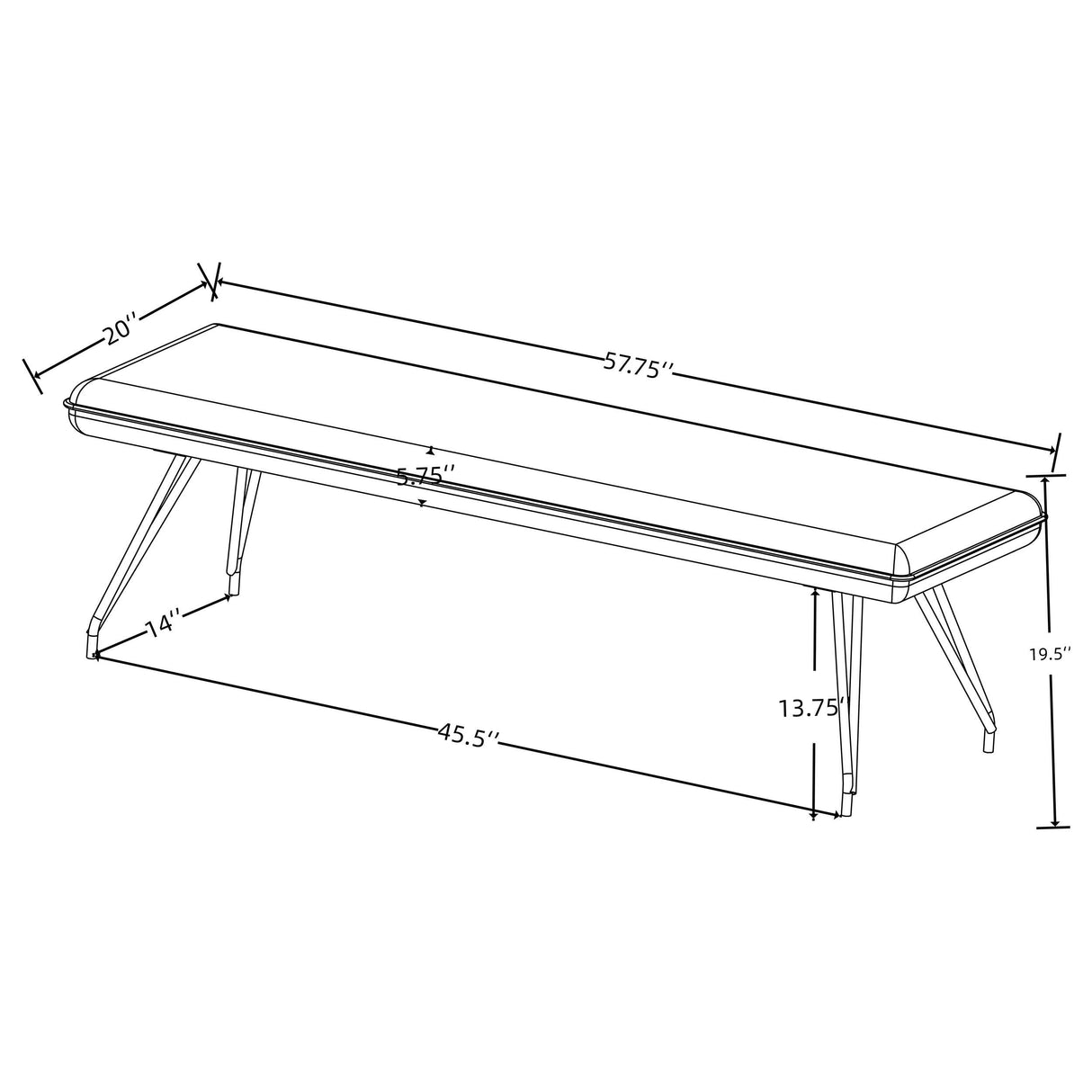 Dodson Taupe Upholstered Dining Bench from Coaster - Luna Furniture