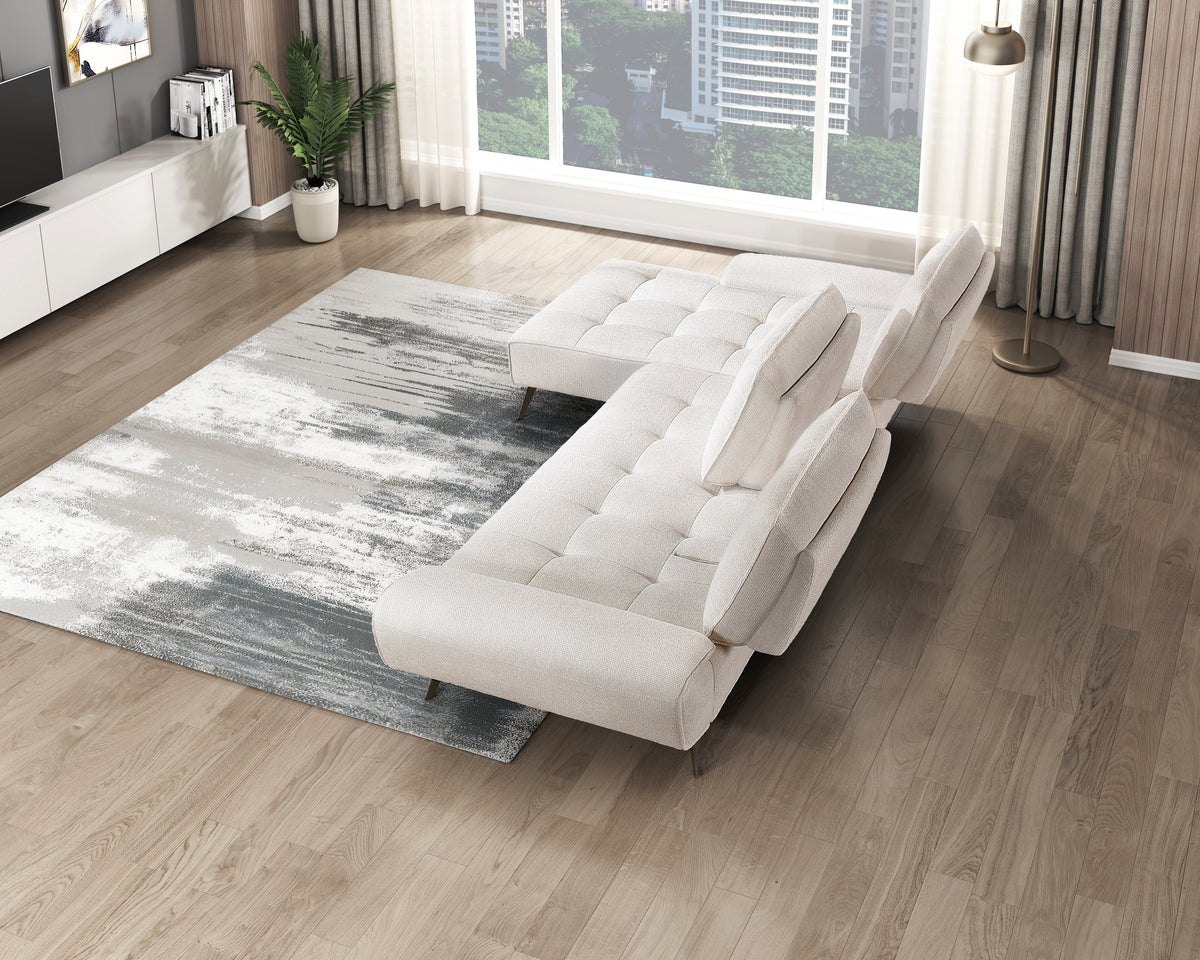 Dominic Beige 2-Piece Sectional with Left Chaise from Homelegance - Luna Furniture