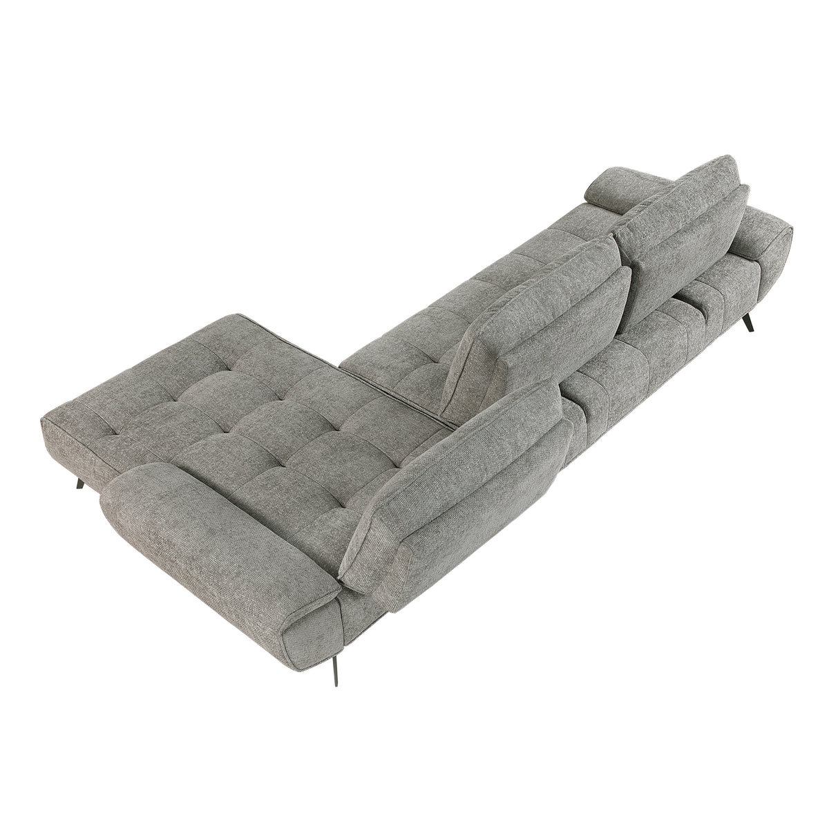 Dominic Dove Gray 2-Piece Sectional with Right Chaise from Homelegance - Luna Furniture