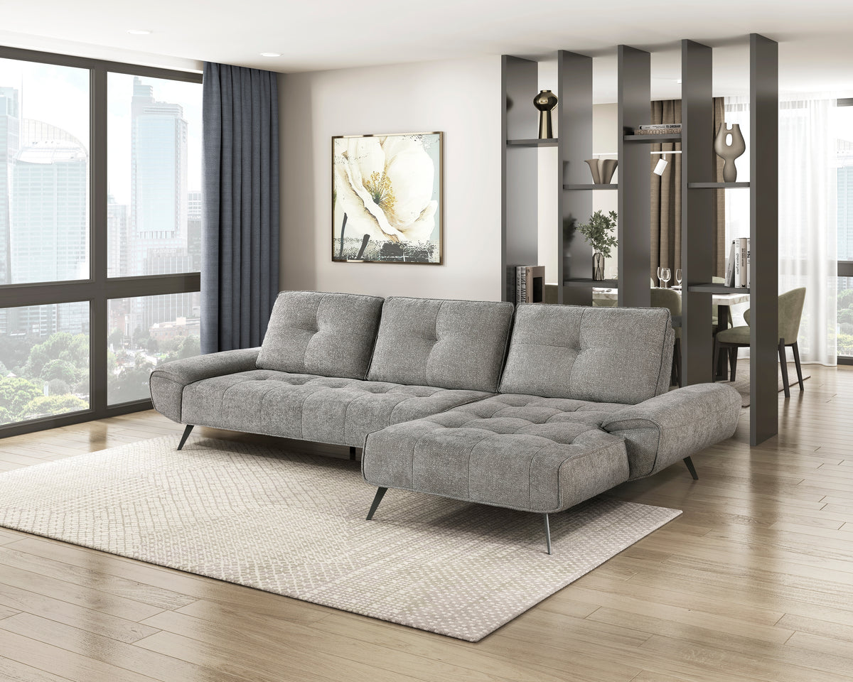 Dominic Dove Gray 2-Piece Sectional with Right Chaise from Homelegance - Luna Furniture