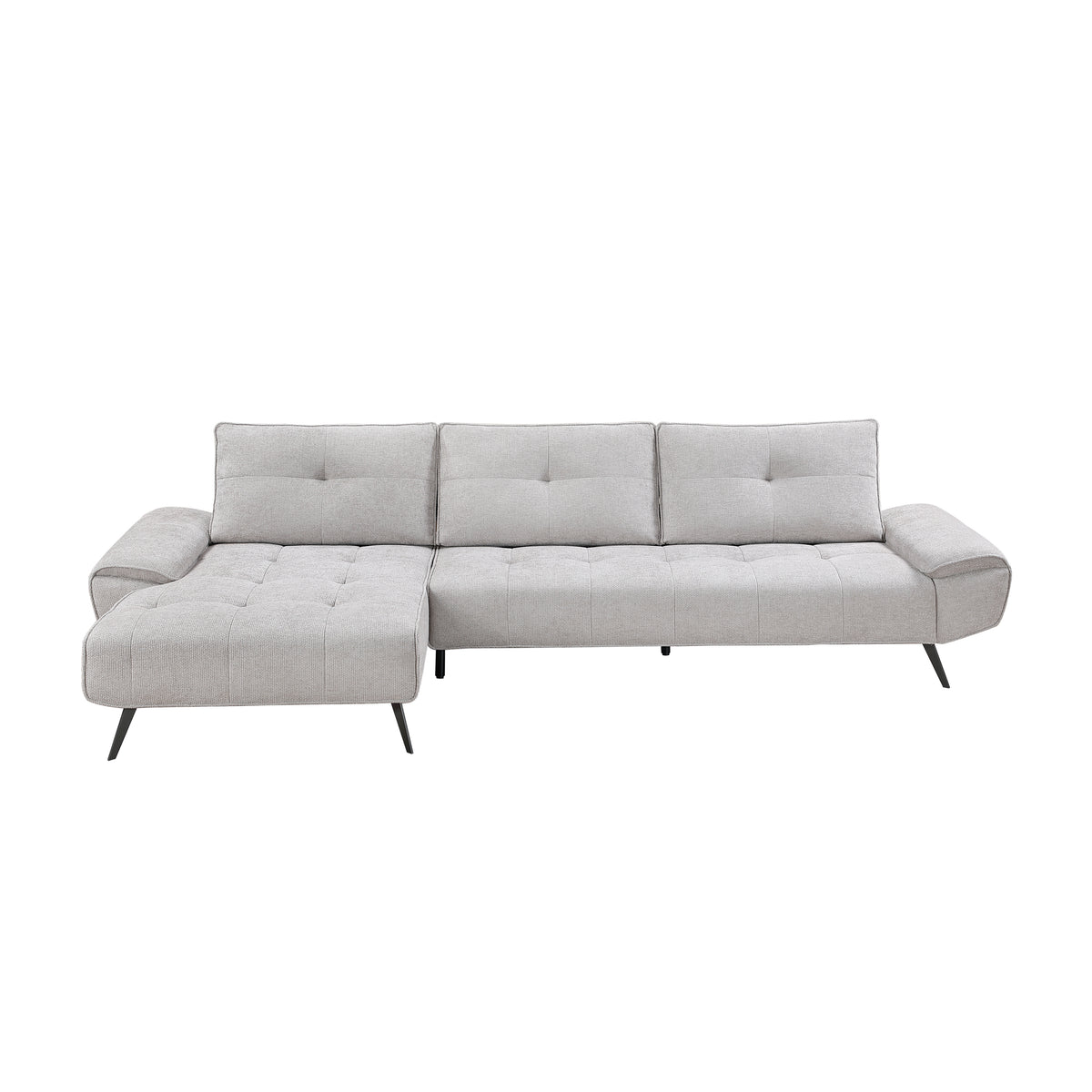 Dominic Light Gray 2-Piece Sectional with Left Chaise from Homelegance - Luna Furniture