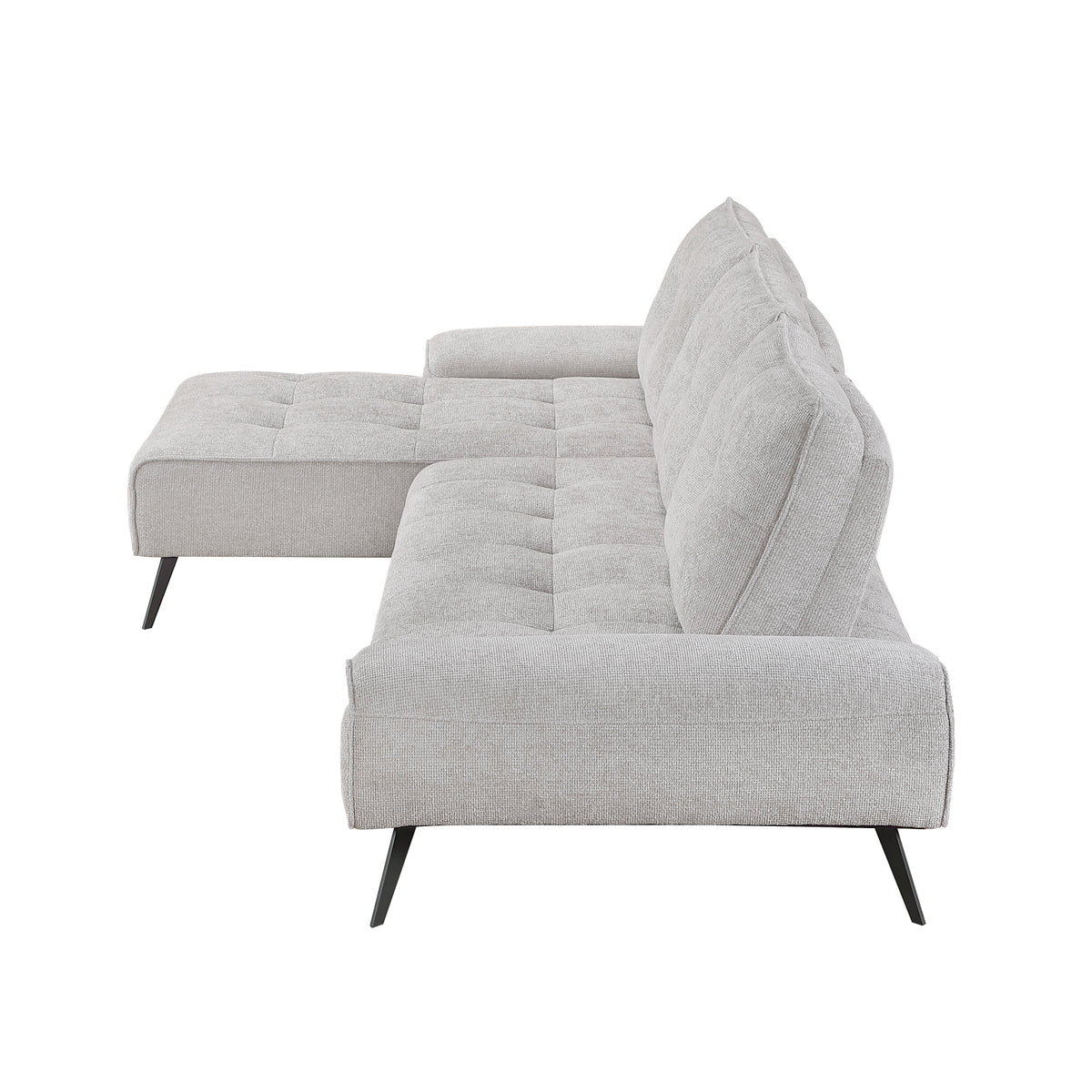 Dominic Light Gray 2-Piece Sectional with Left Chaise from Homelegance - Luna Furniture