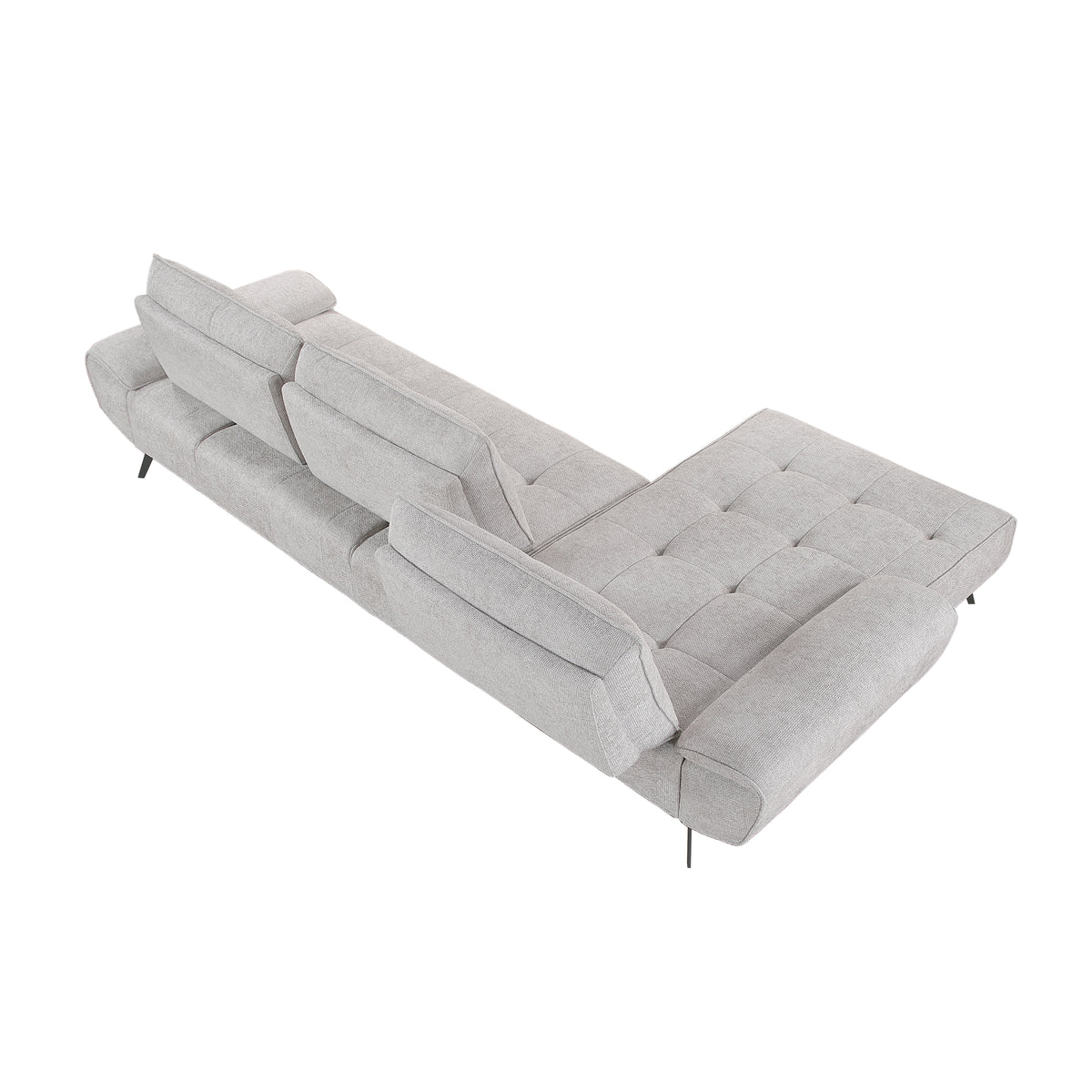 Dominic Light Gray 2-Piece Sectional with Left Chaise from Homelegance - Luna Furniture