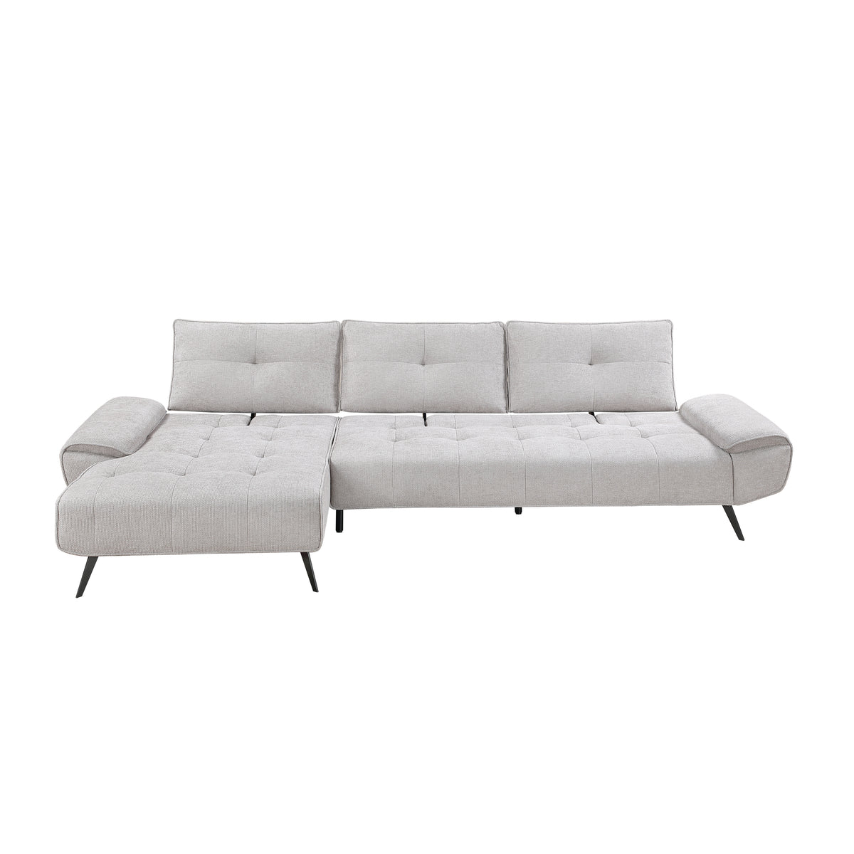 Dominic Light Gray 2-Piece Sectional with Left Chaise from Homelegance - Luna Furniture