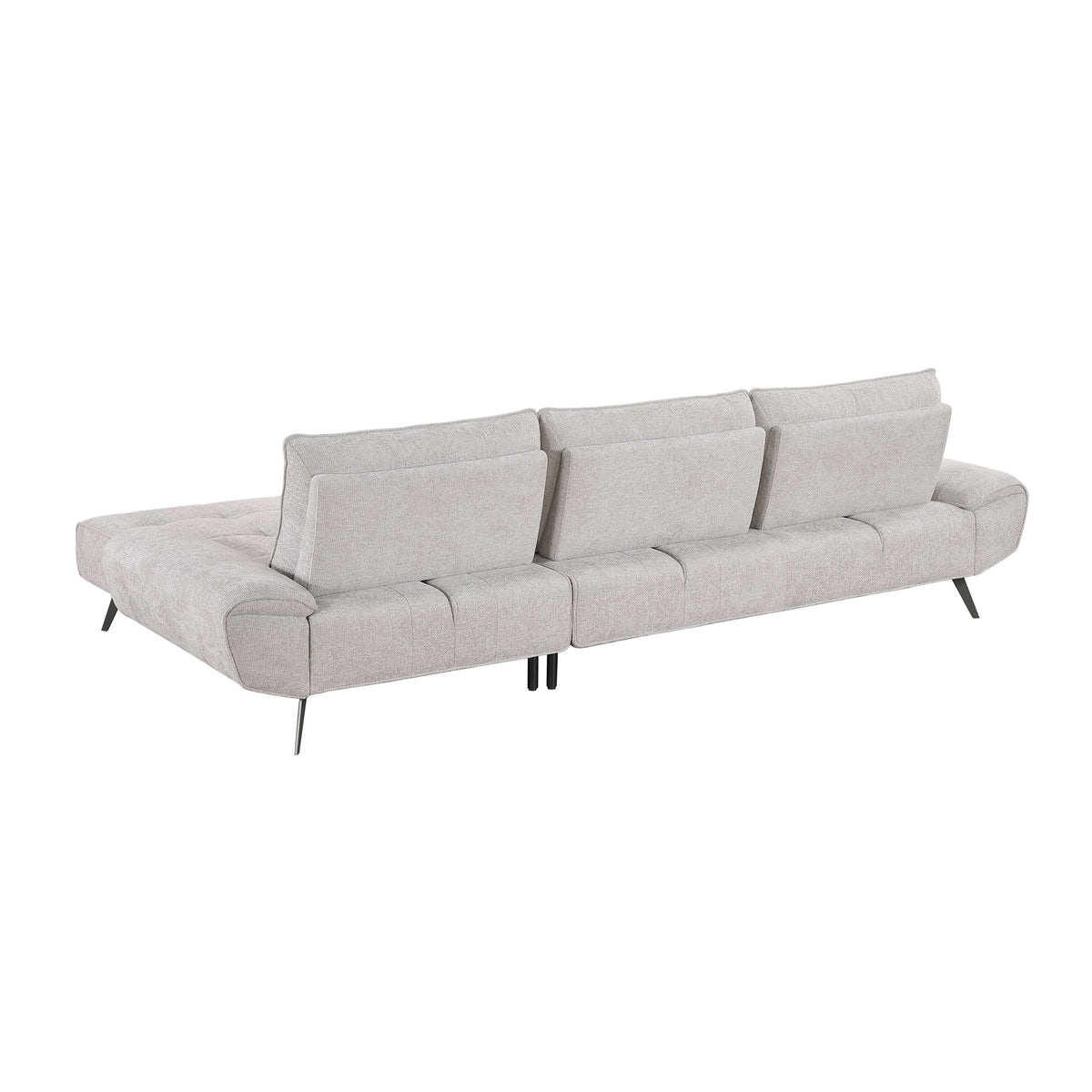 Dominic Light Gray 2-Piece Sectional with Right Chaise from Homelegance - Luna Furniture