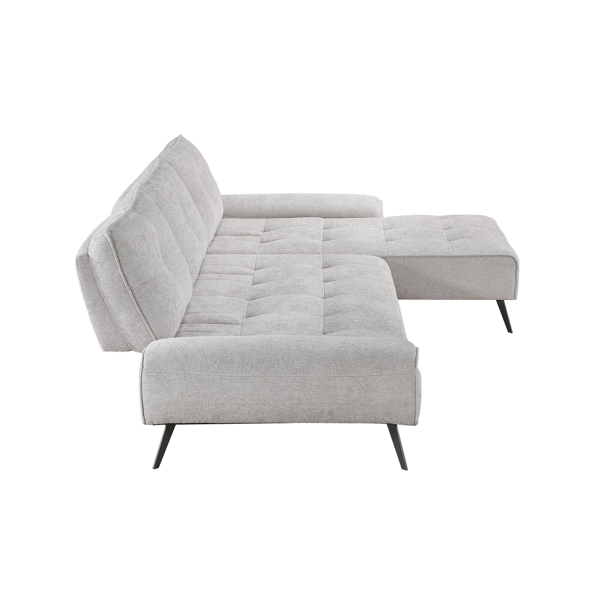 Dominic Light Gray 2-Piece Sectional with Right Chaise from Homelegance - Luna Furniture