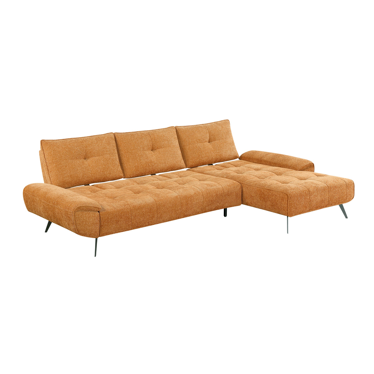 Dominic Orange 2-Piece Sectional with Right Chaise from Homelegance - Luna Furniture