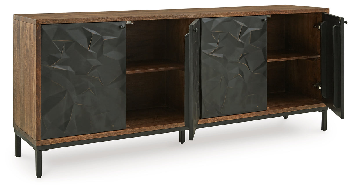 Dorannby Black/Brown Accent Cabinet from Ashley - Luna Furniture