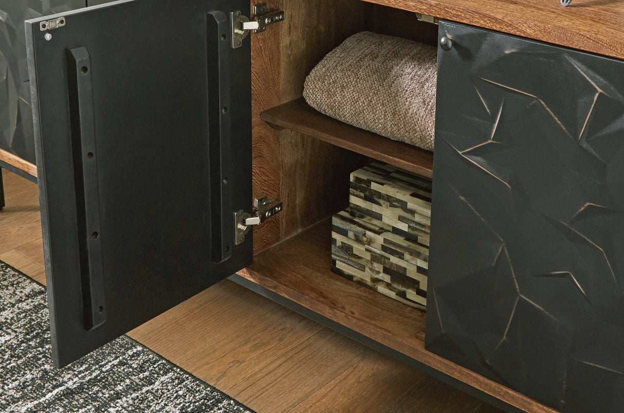 Dorannby Black/Brown Accent Cabinet from Ashley - Luna Furniture