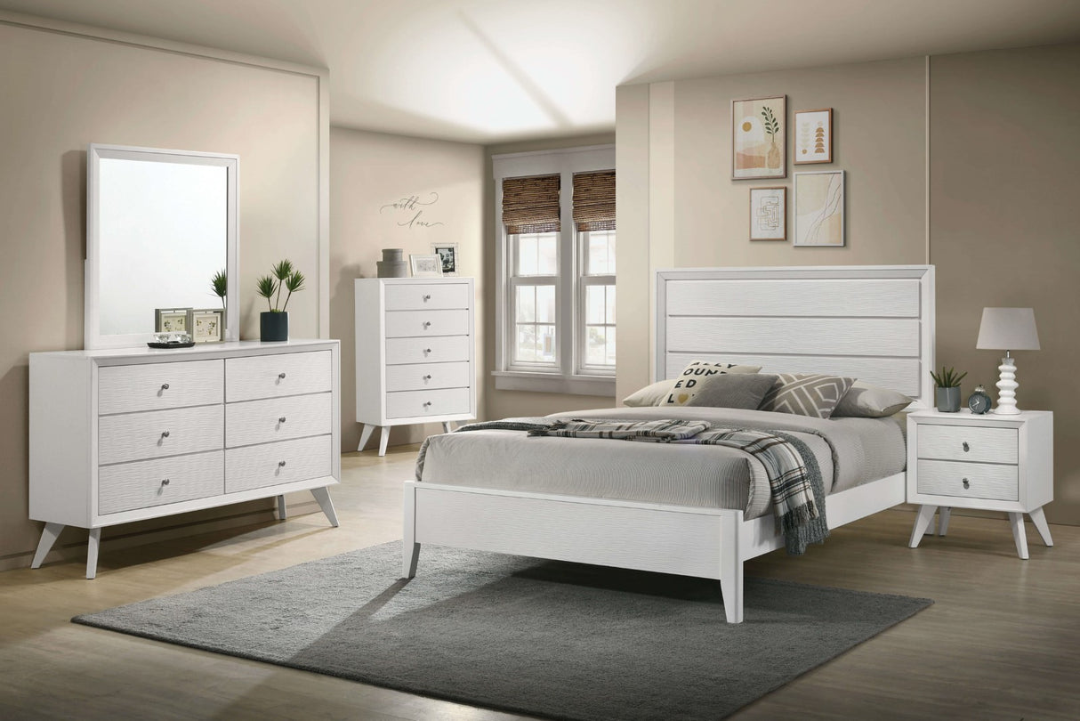 Dortmund White Mirror (Mirror Only) from Furniture of America - Luna Furniture