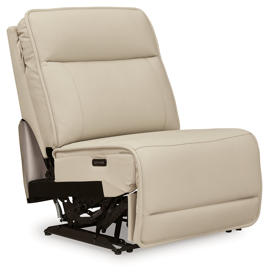 Double Deal Almond Power Armless Recliner from Ashley - Luna Furniture