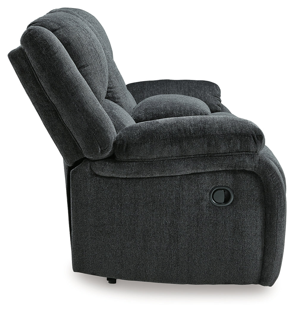 Draycoll Slate Reclining Loveseat with Console and Recliner from Ashley - Luna Furniture