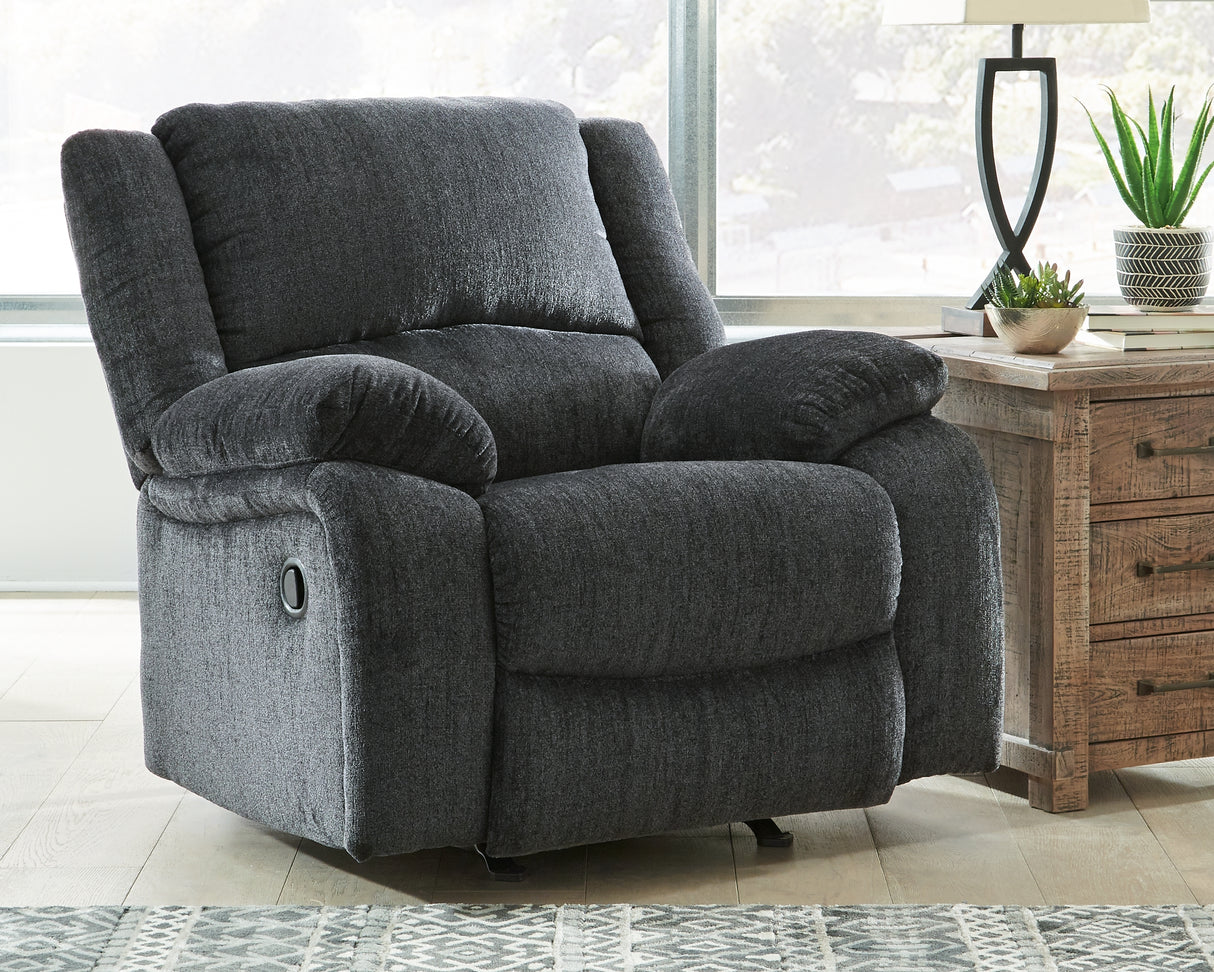 Draycoll Slate Reclining Loveseat with Console and Recliner from Ashley - Luna Furniture