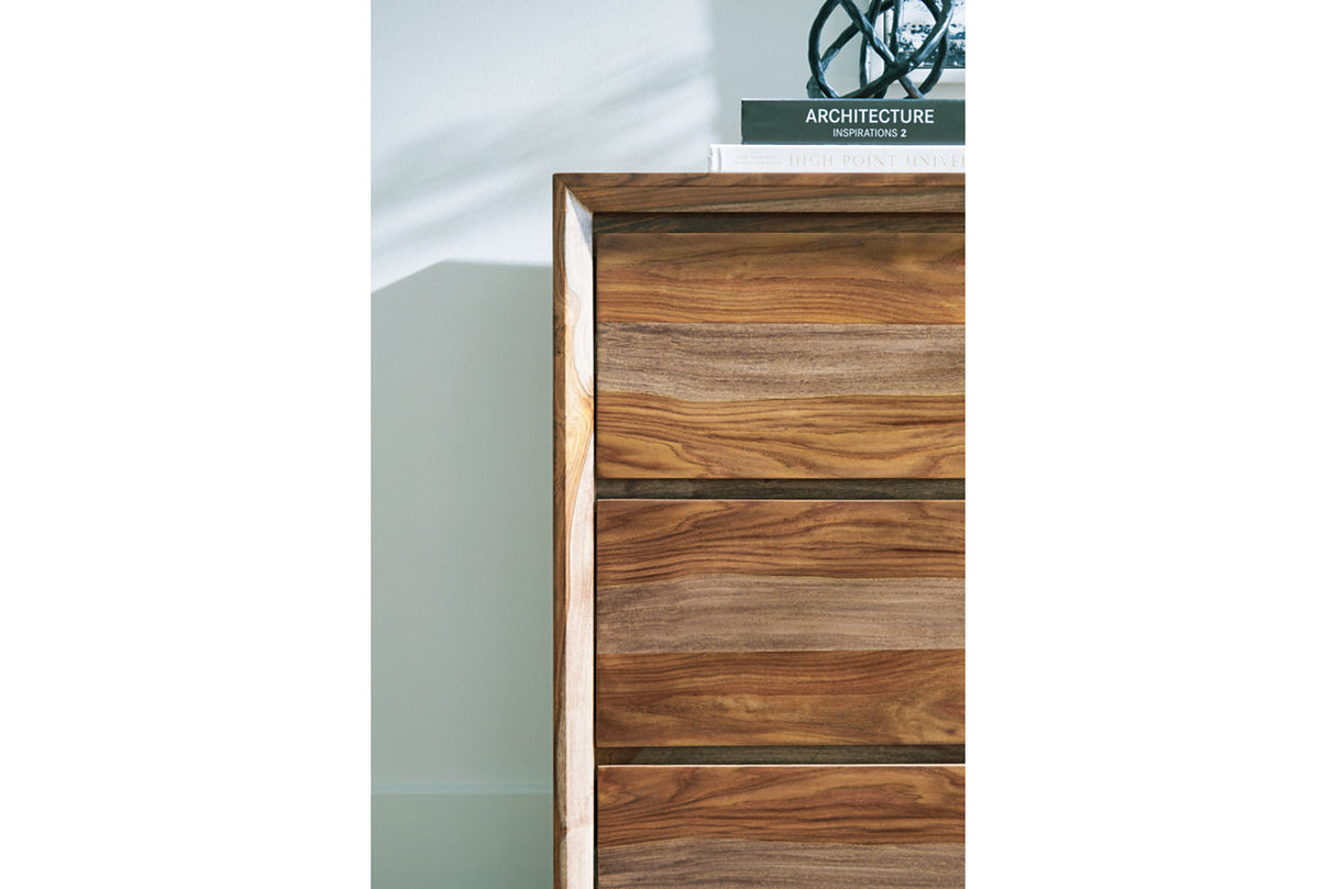 Dressonni Brown Dresser and Mirror from Ashley - Luna Furniture