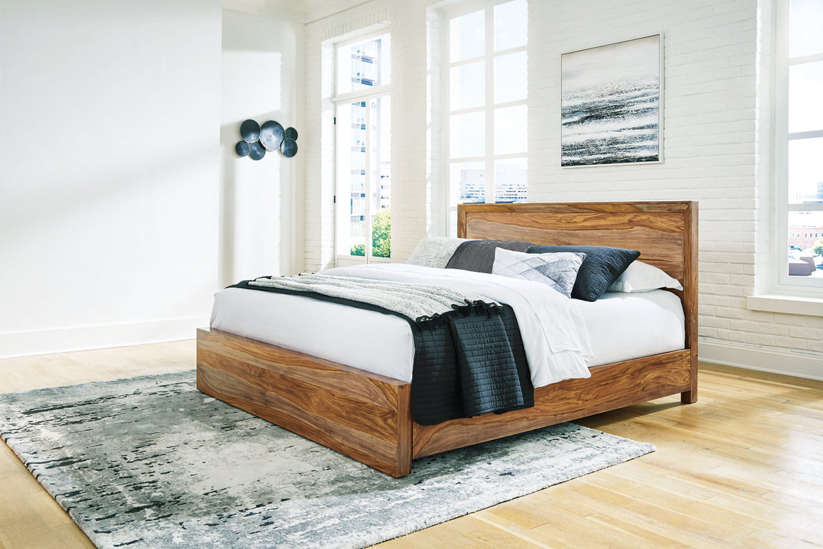 Dressonni Brown King Panel Bed from Ashley - Luna Furniture