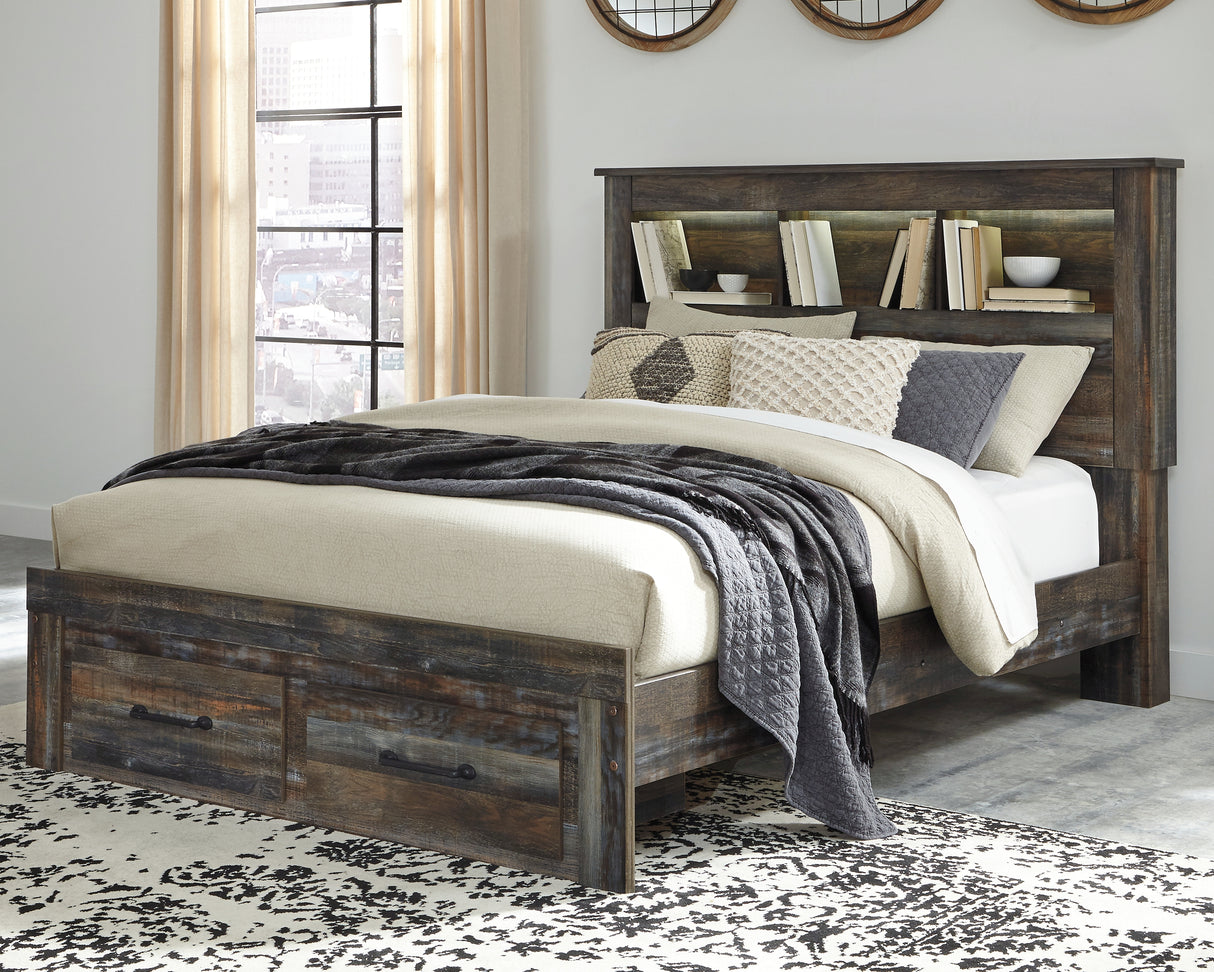 Drystan Multi Queen Bookcase Storage Bed, Chest and 2 Nightstands from Ashley Furniture - Luna Furniture