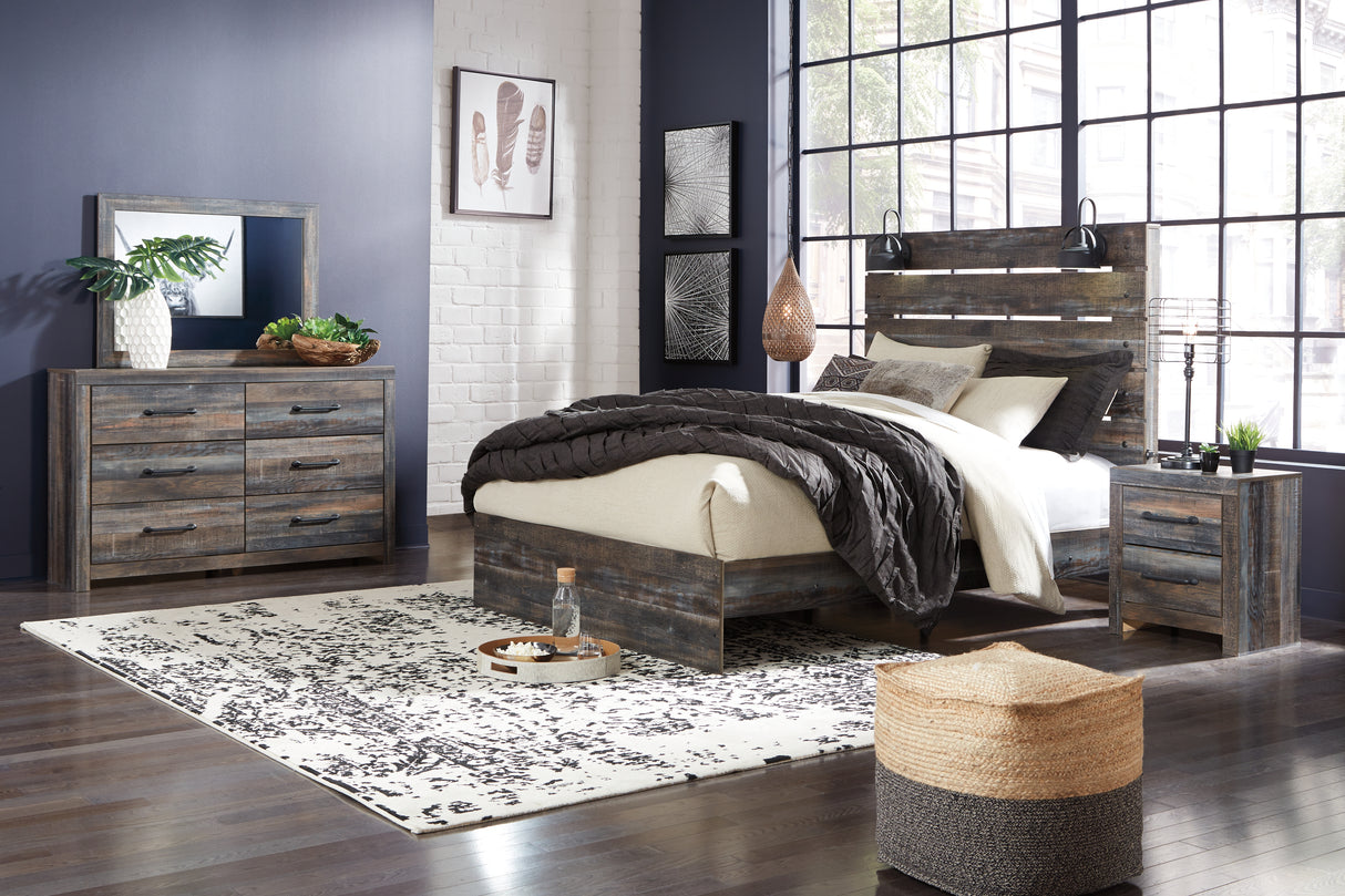 Drystan Queen Panel Bed with Dresser in Multi from Ashley - Luna Furniture