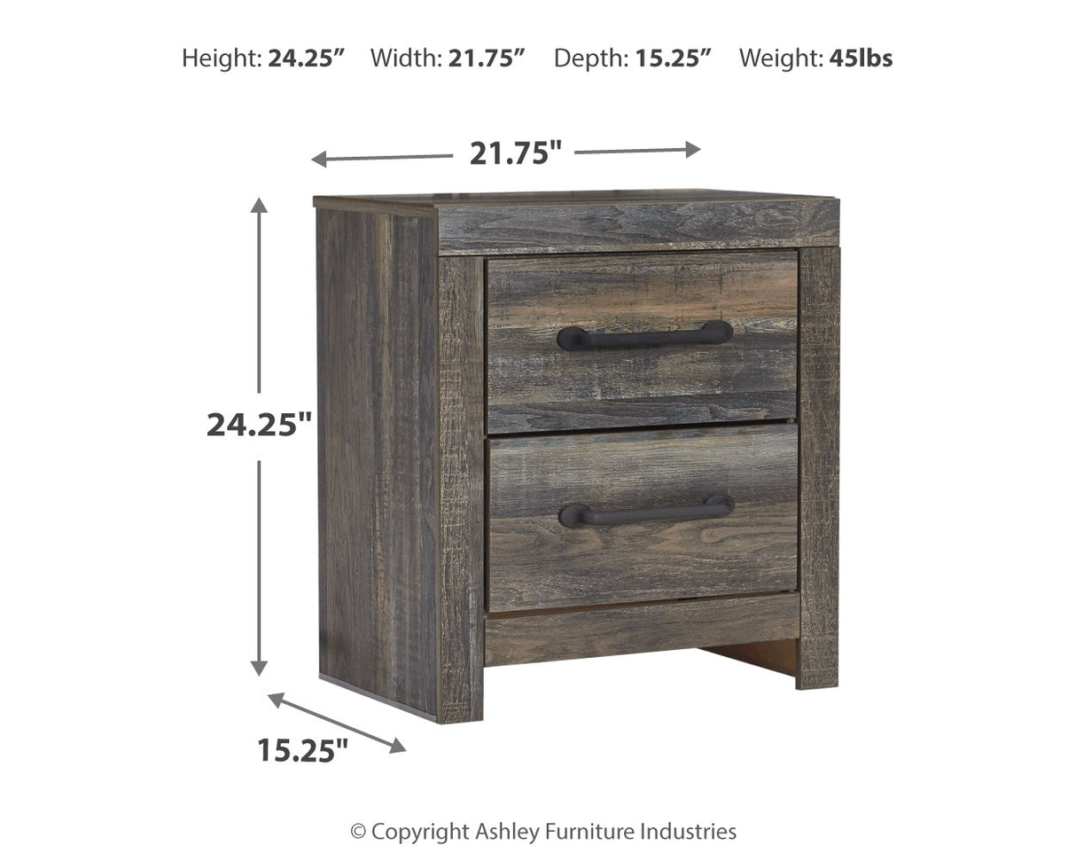 Drystan Twin Panel Bed with 2 Storage Drawers with Mirrored Dresser and 2 Nightstands in Multi from Ashley - Luna Furniture