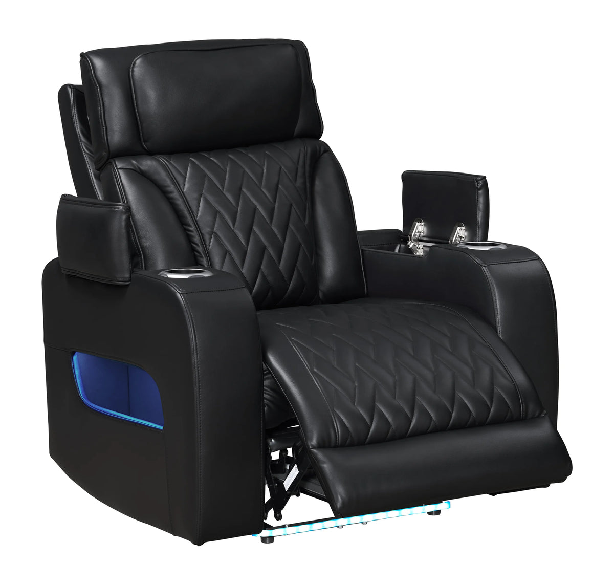 Dubai Black 3-Piece Power Reclining Living Room Set from Happy Homes - Luna Furniture