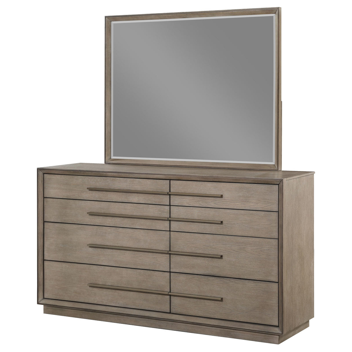 Durango Washed Oak 8-Drawer Dresser and Mirror from Coaster - Luna Furniture