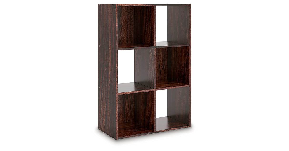 Glosmount Cherry/Light Brown Six Cube Organizer from Ashley - Luna Furniture