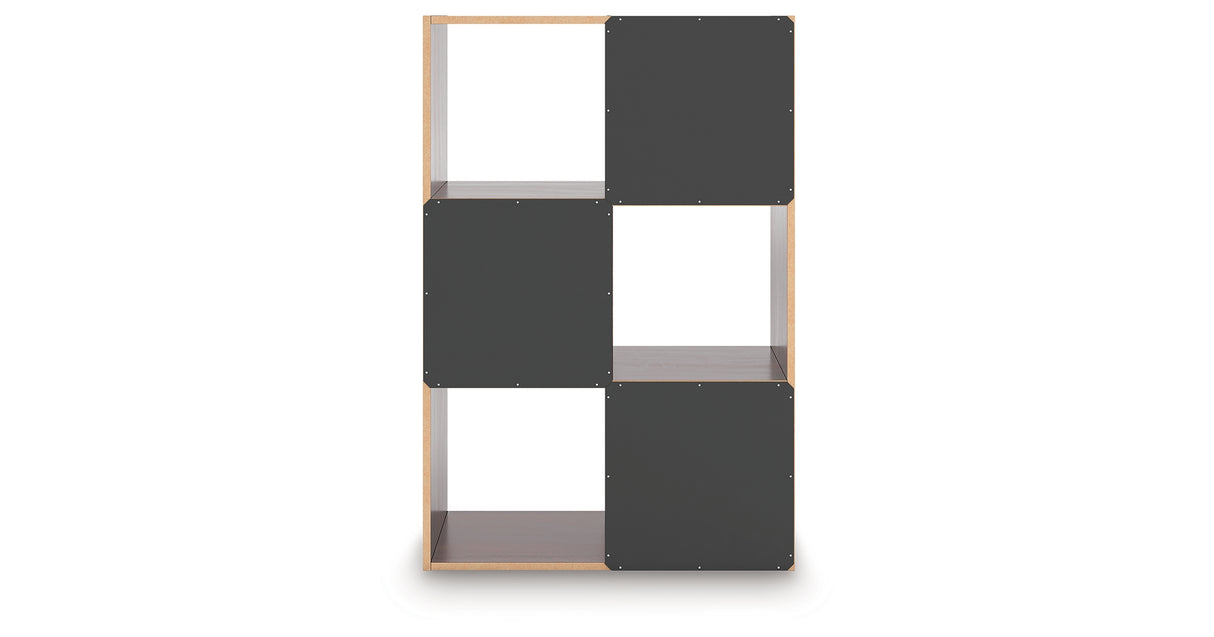 Glosmount Cherry/Light Brown Six Cube Organizer from Ashley - Luna Furniture