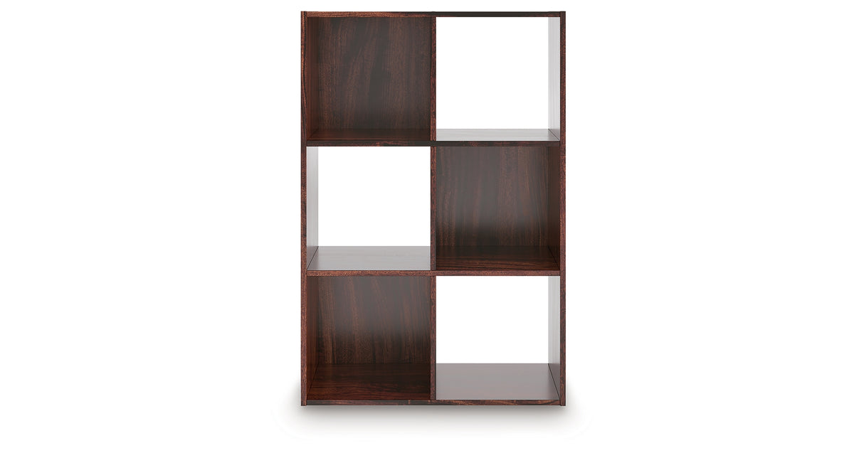 Glosmount Cherry/Light Brown Six Cube Organizer from Ashley - Luna Furniture