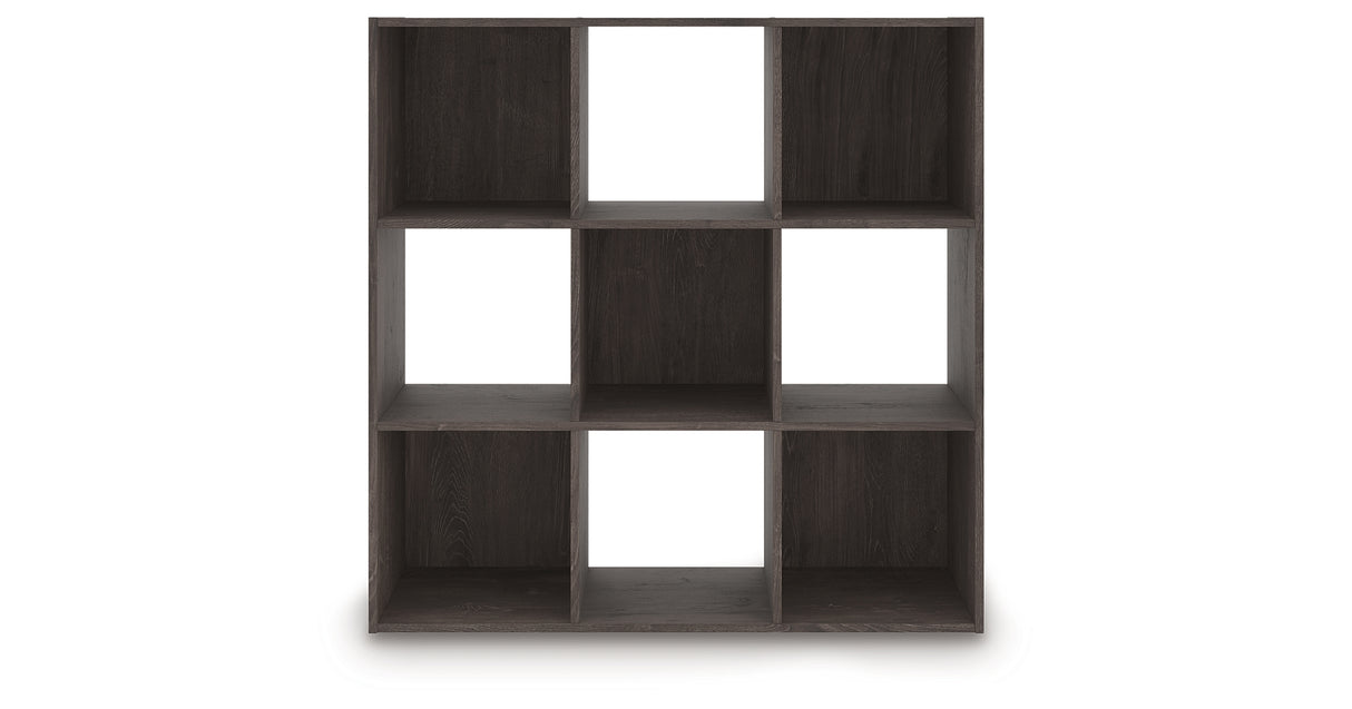 Piperton Charcoal Nine Cube Organizer from Ashley - Luna Furniture