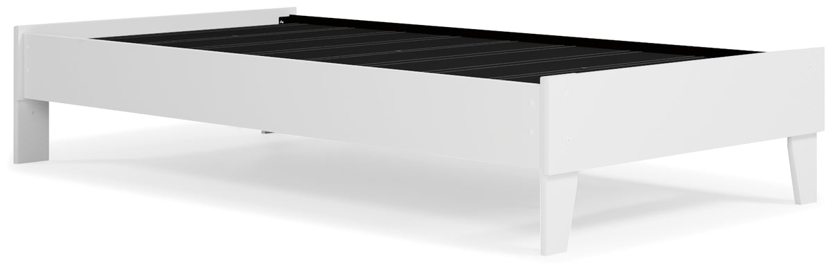 Piperton White Twin Platform Base Bed from Ashley - Luna Furniture