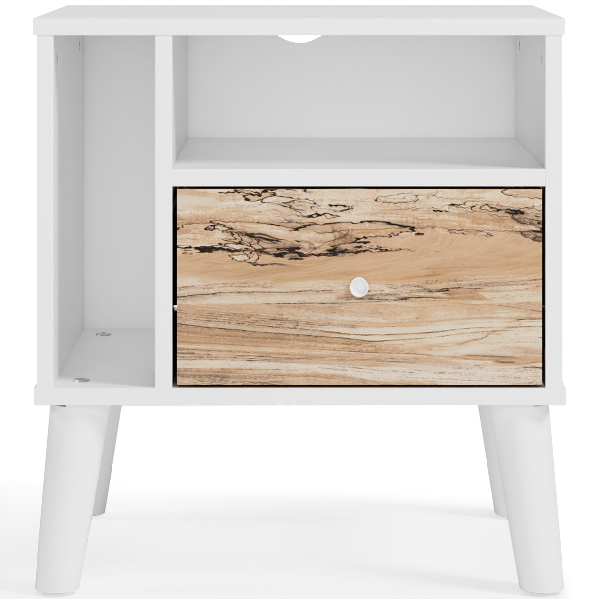 Piperton Two-tone Brown/White Nightstand from Ashley Furniture - Luna Furniture