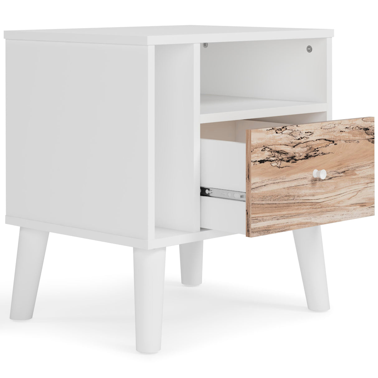 Piperton Two-tone Brown/White Nightstand from Ashley Furniture - Luna Furniture