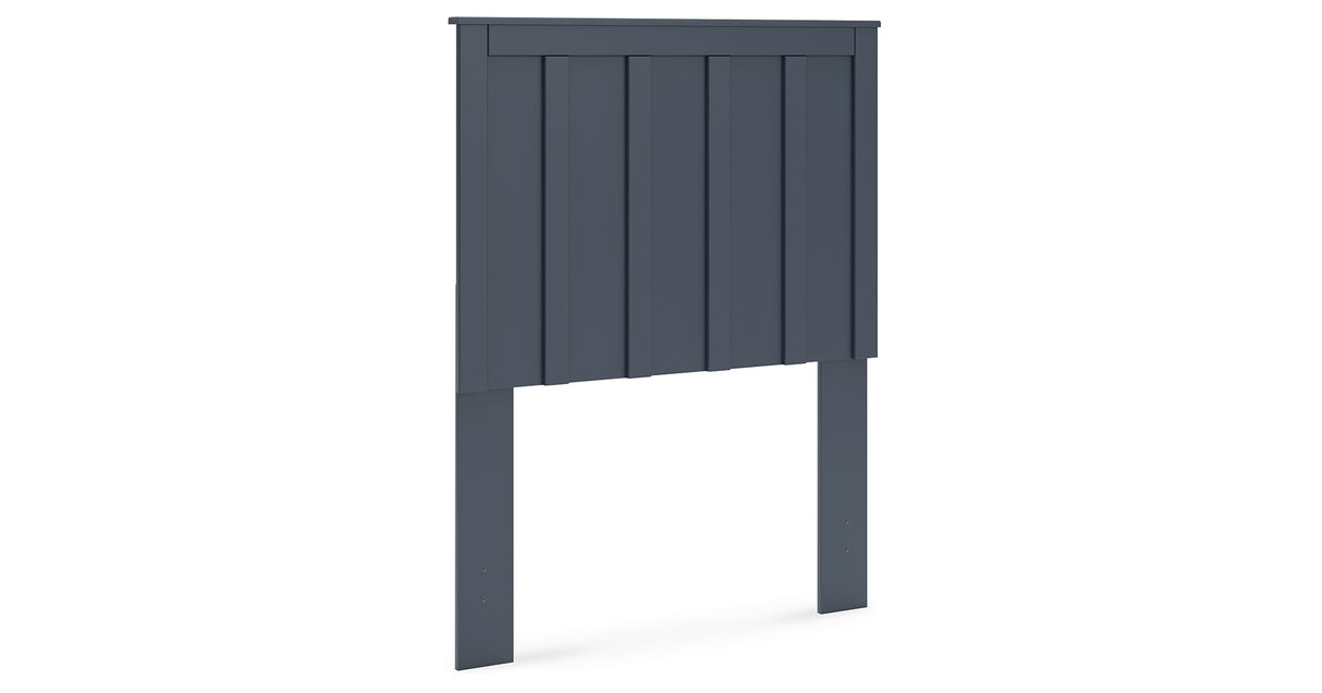 Simmenfort Twin Panel Headboard with Dresser, Chest and 2 Nightstands in Navy Blue from Ashley - Luna Furniture