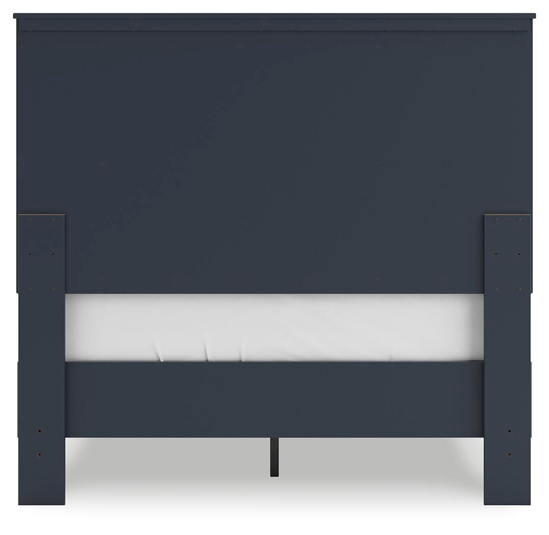 Simmenfort Full Panel Headboard with 2 Nightstands in Navy Blue from Ashley Furniture - Luna Furniture