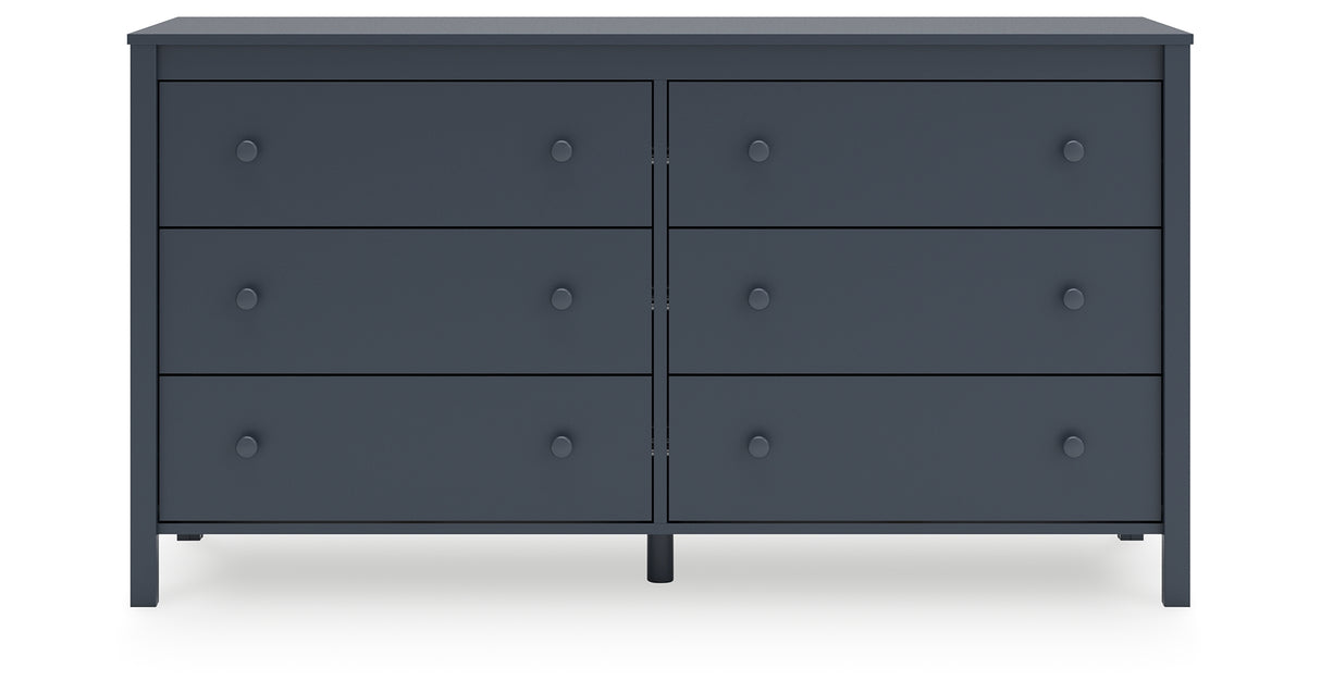 Simmenfort Full Platform Bed with Dresser, Chest and 2 Nightstands in Navy Blue from Ashley - Luna Furniture