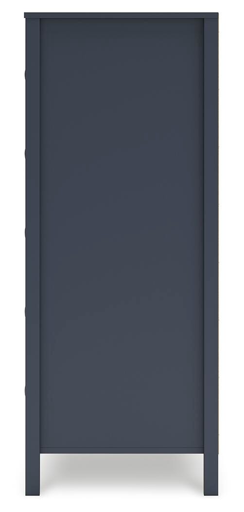Simmenfort Full Platform Bed with Dresser and Chest in Navy Blue from Ashley - Luna Furniture