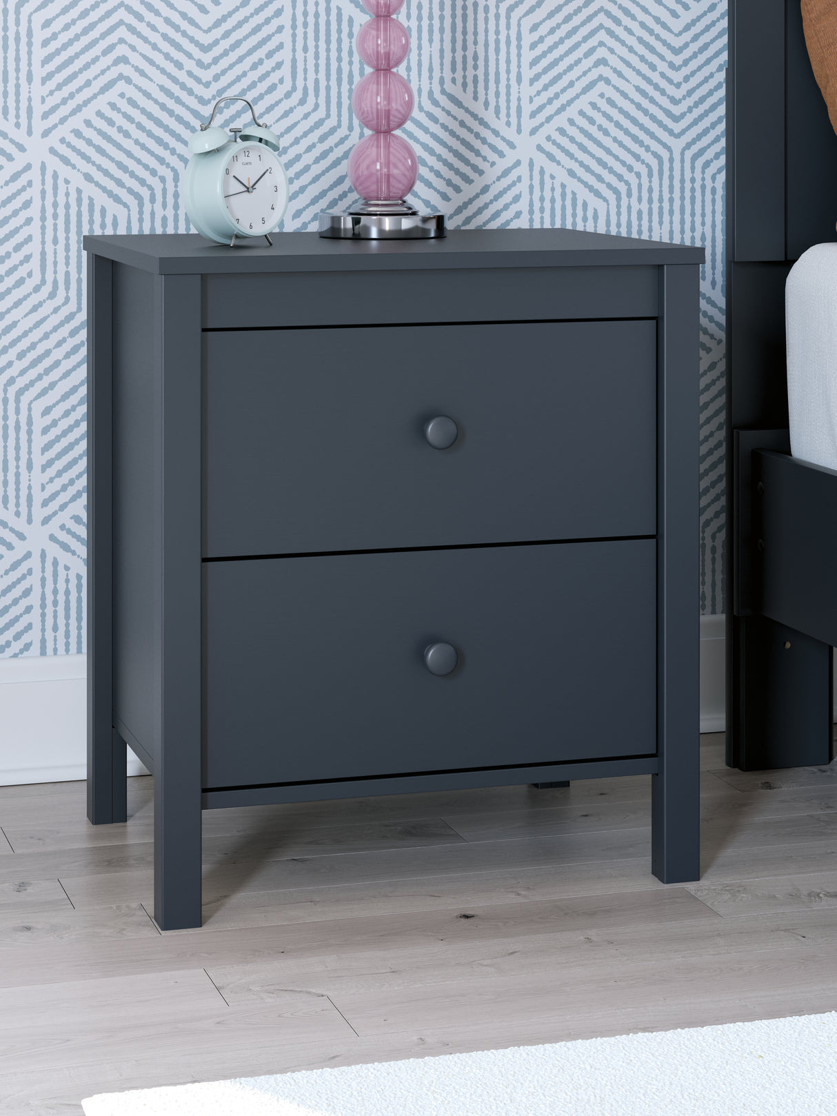 Simmenfort Twin Panel Headboard with Dresser and Nightstand in Navy Blue from Ashley - Luna Furniture