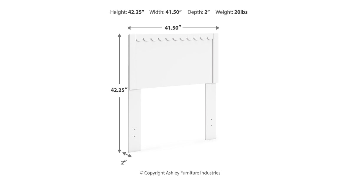 Hallityn Twin Panel Headboard with Dresser and Nightstand in White from Ashley - Luna Furniture