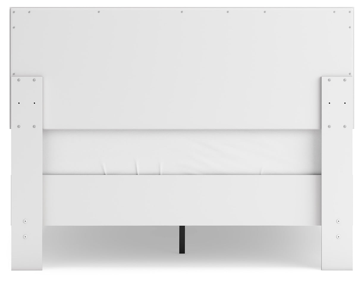 Hallityn Full Panel Headboard with 2 Nightstands in White from Ashley Furniture - Luna Furniture