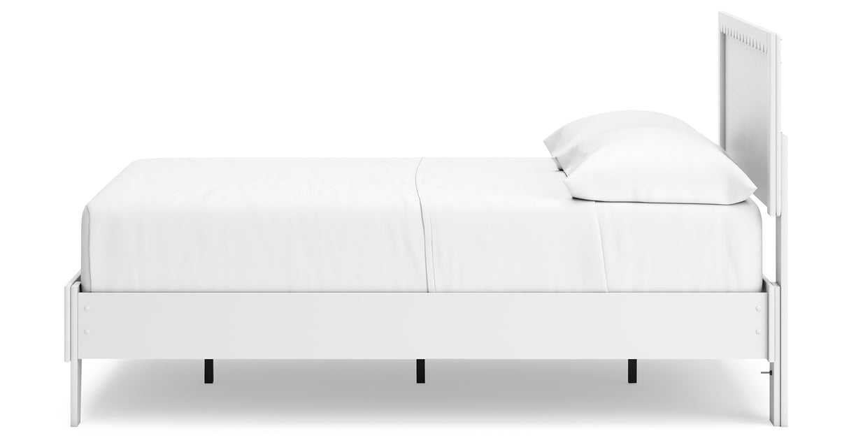 Hallityn Full Panel Platform Bed with Dresser, Chest and 2 Nightstands in White from Ashley Furniture - Luna Furniture