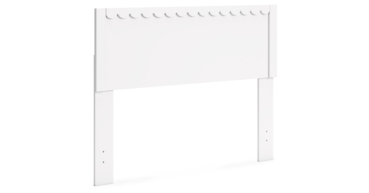Hallityn Full Panel Headboard with 2 Nightstands in White from Ashley Furniture - Luna Furniture