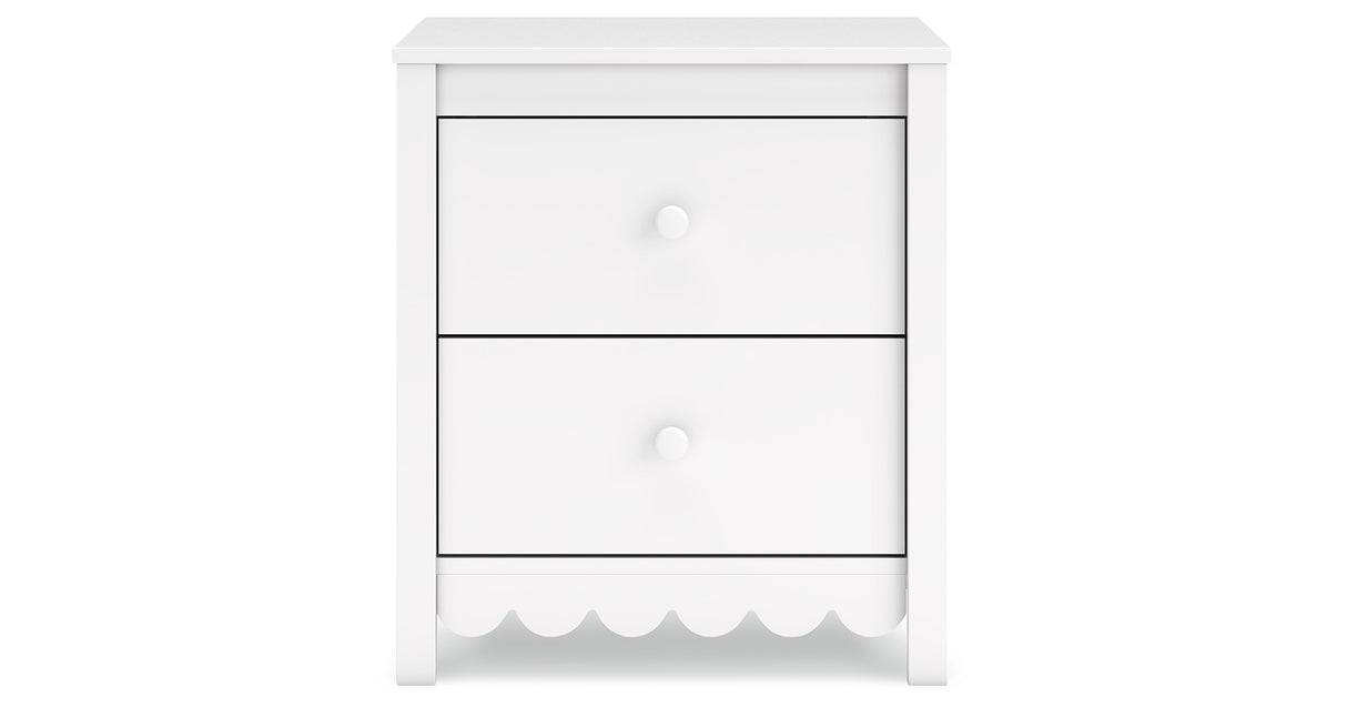 Hallityn Full Panel Platform Bed with Dresser, Chest and 2 Nightstands in White from Ashley Furniture - Luna Furniture