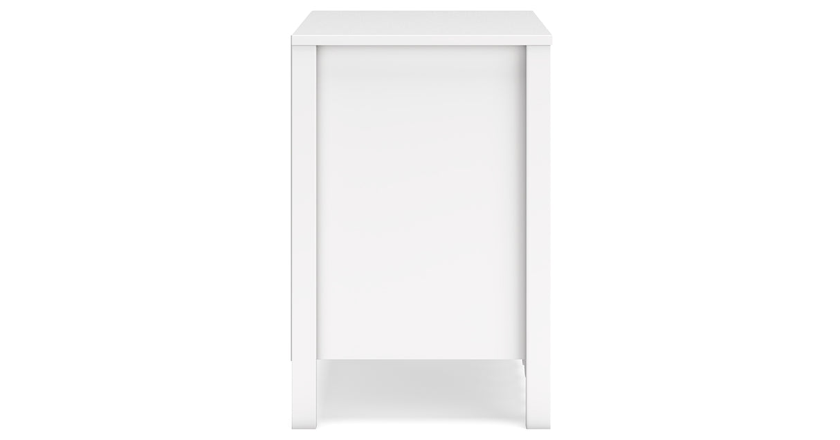 Hallityn Full Panel Headboard with Dresser, Chest and Nightstand in White from Ashley - Luna Furniture