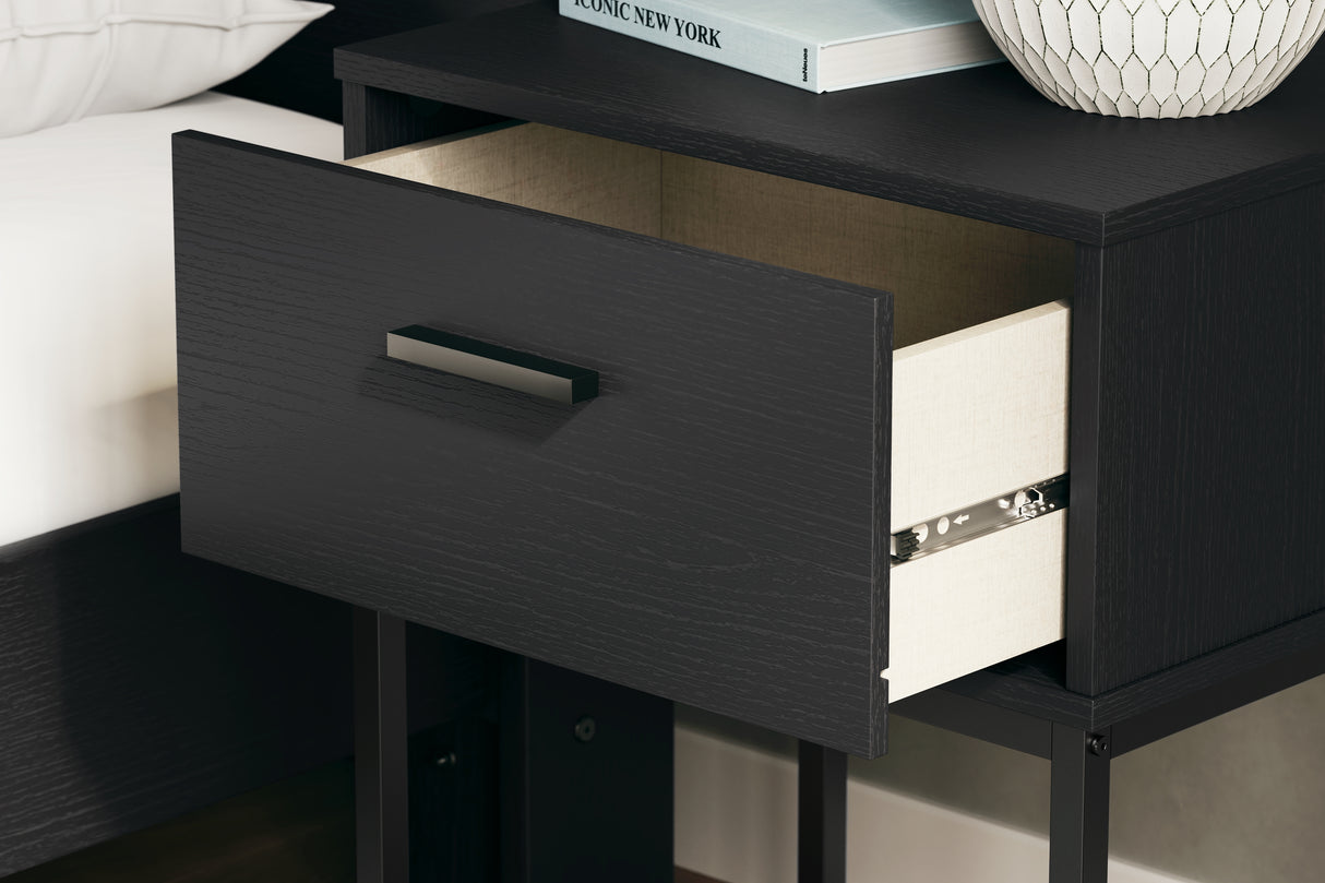 Socalle Full Panel Headboard with Dresser and Nightstand in Black from Ashley Furniture - Luna Furniture