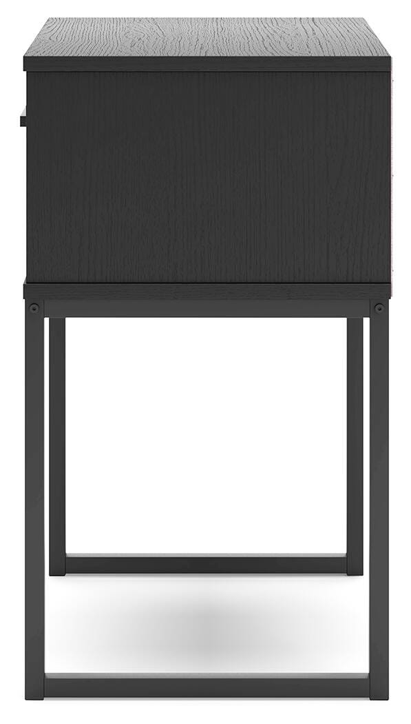 Socalle Queen Panel Headboard with 2 Nightstands in Black from Ashley Furniture - Luna Furniture